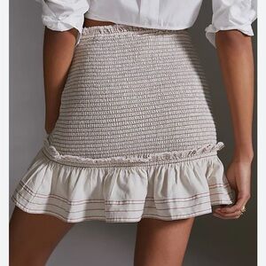 New Anthropologie Pilcro Smocked Mini Skirt